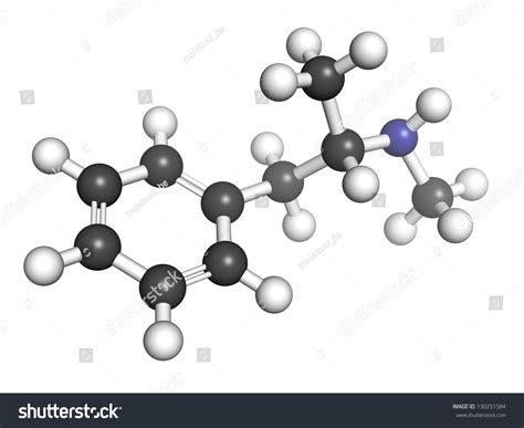 Methamphetamine Crystal Meth Psychostimulant Drug Molecular Stock ...