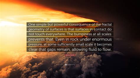 James Gleick Quote: “One simple but powerful consequence of the fractal ...