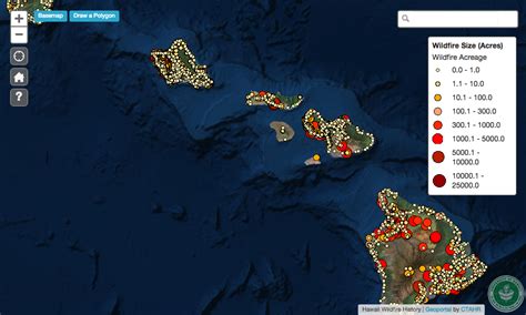 Hawaii State Wildfire History Interactive Map - Geoportal — Hawaii ...