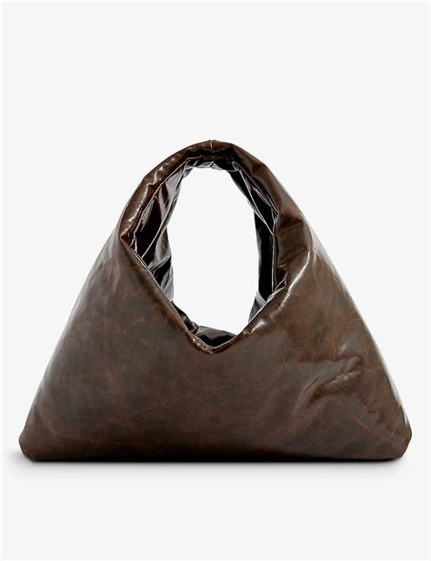 Kassl Anchor Slouchy Faux-leather Bag in Brown | Lyst