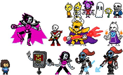 Pixilart - undertale battle sprites by DeathBones27