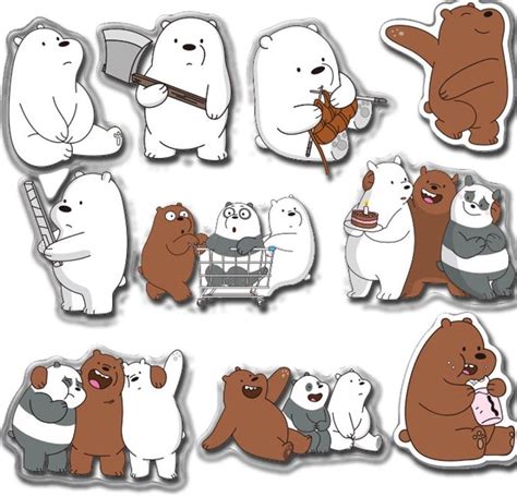 We bare bears stickers, Design & Craft, Art & Prints on Carousell