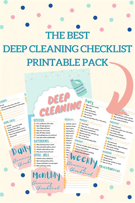 Printable DEEP CLEANING Checklist - Easy Peasy Creative Ideas