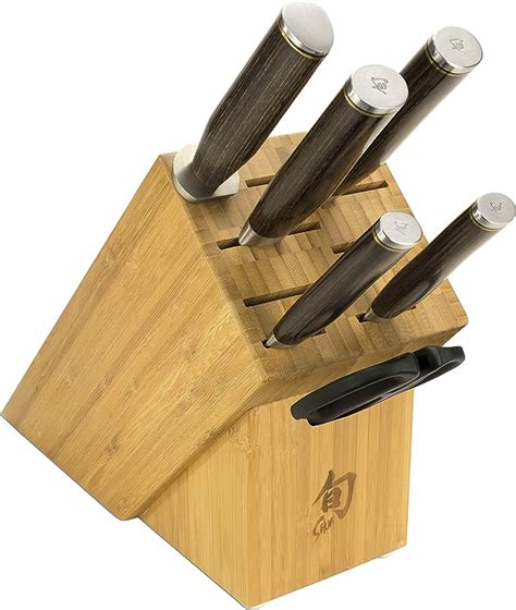 Amazon.com: Shun Cutlery Premier 7-Piece Essential Block Set, Kitchen ...