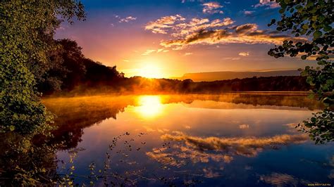 sunrise, Sunset, Lake, Reflection Wallpapers HD / Desktop and Mobile ...