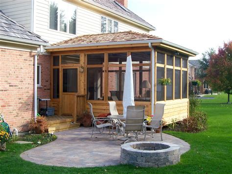 Screen Porch and Patio with Fire Pit in Hawthorn Woods, IL | Patio ...