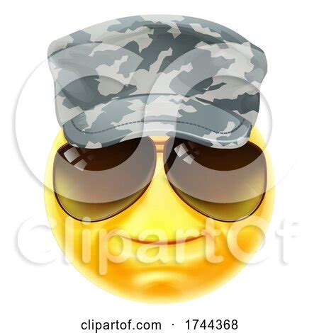 Army Soldier Emoticon Emoji Face Cartoon Icon Posters, Art Prints by ...