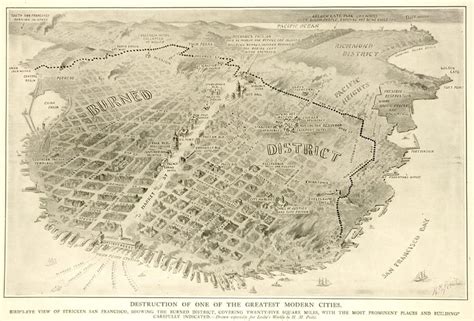 Map of 1906 San Francisco fire [1000x679] : MapPorn