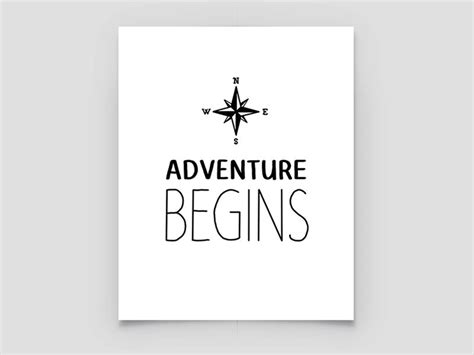 Motivational Quote adventure Begins. Printable - Etsy