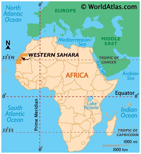 Western Sahara Map / Geography of Western Sahara / Map of Western ...