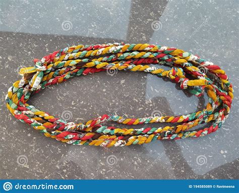 Indian Art Handmade Rassi Rope Using with Saree Colourful Stock Image ...