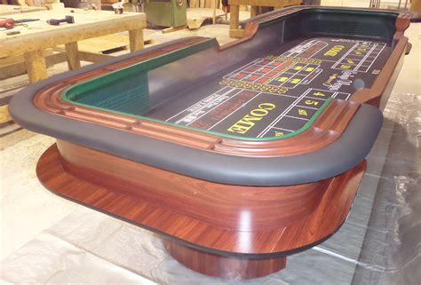 Custom poker tables blackjack craps tables chairs & ceramic poker chips ...