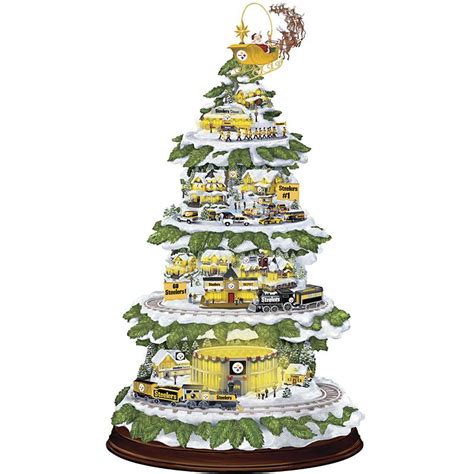 Pittsburgh Steelers Village Christmas Tree | Animated christmas tree ...