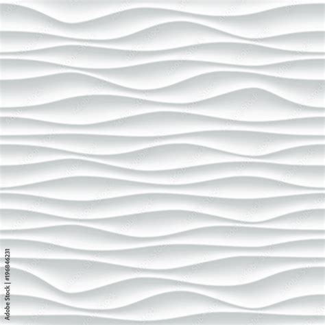 White wave pattern background with seamless wave wall texture. Vector ...