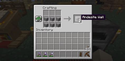 How To Make Andesite Wall: Minecraft Recipe