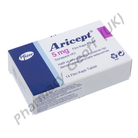 Aricept (Donepezil Hydrochloride) - 5mg (14 Tablets) (Turkish Packaging ...