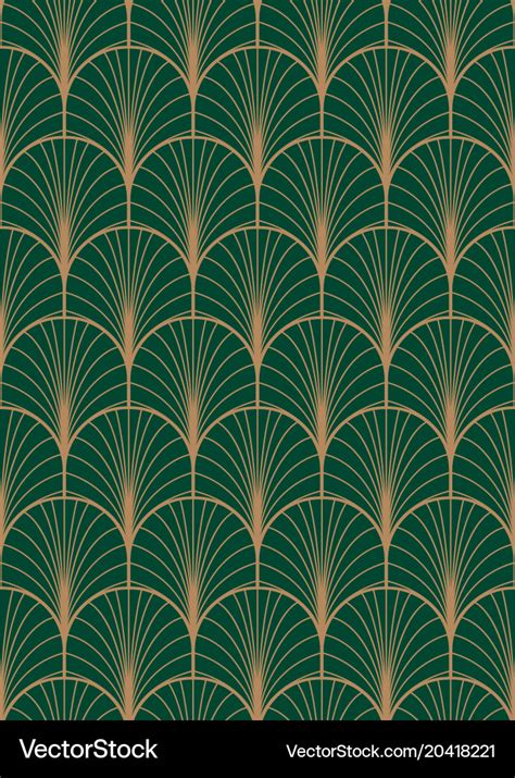 Emerald Green Art Deco Wallpaper