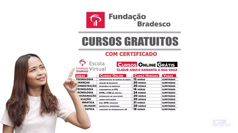 Fundação Bradesco abre 350 vagas em CURSOS ONLINE 100% GRATUITO de ...