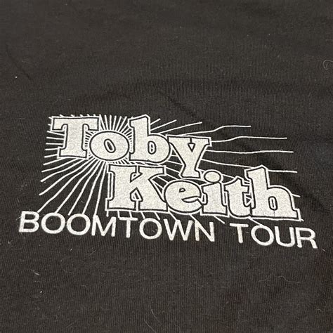 Toby Keith Black 90's Boomtown Tour Concert Country S… - Gem