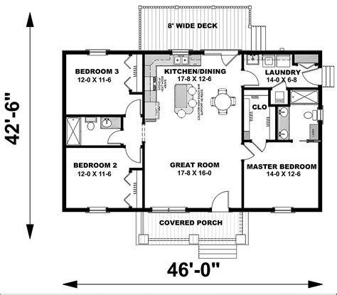 House Plan 77400 - Ranch Style with 1311 Sq Ft, 3 Bed, 2 Bath