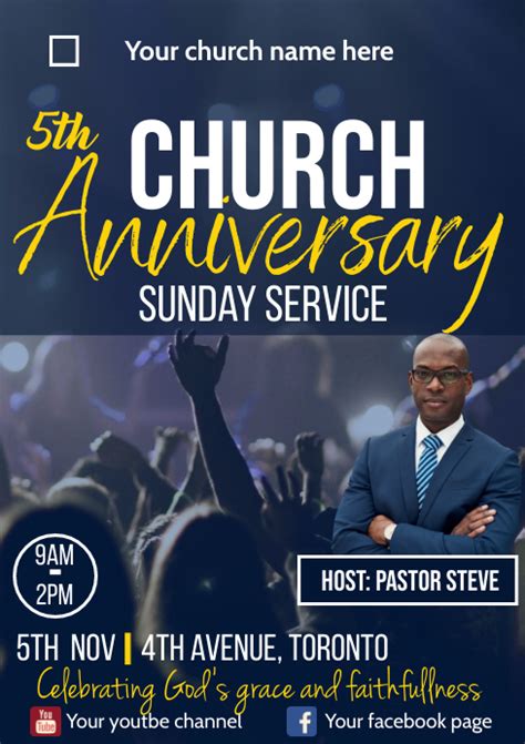 Church Anniversary Template | PosterMyWall