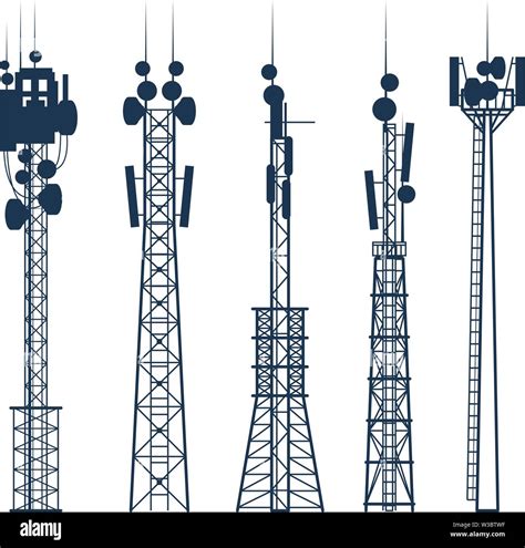 Transmission cellular towers, satellite communication antenna ...