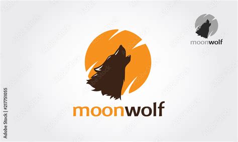 Moon Wolf Vector Logo Illustration. Silhouette Head Howling wolf logo ...