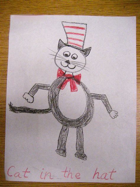 Cat and the Hat guided drawing | Dr seuss crafts, Kindergarten kids ...