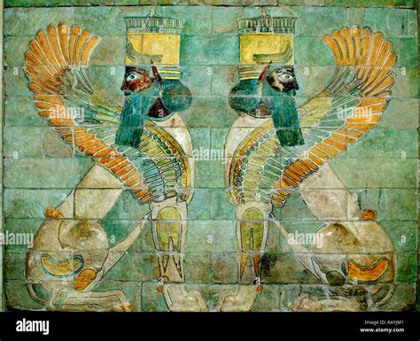 Persian frieze from the Palace of Darius the Great in Susa Stock Photo ...