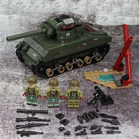 American M4 Sherman Tank Lego American Military Set Fit | Free Nude ...