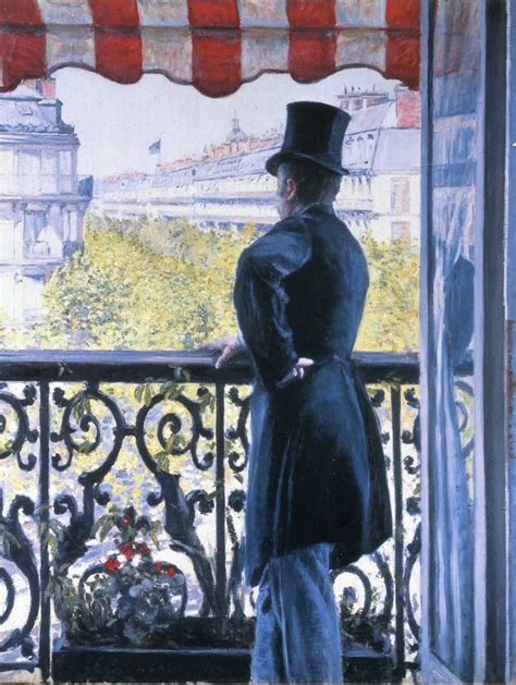 Gustave Caillebotte L'homme sur le balcon, Osman Boulevard, 1880, 89× ...