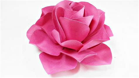 Paper flowers rose diy tutorial easy for children/origami flower ...