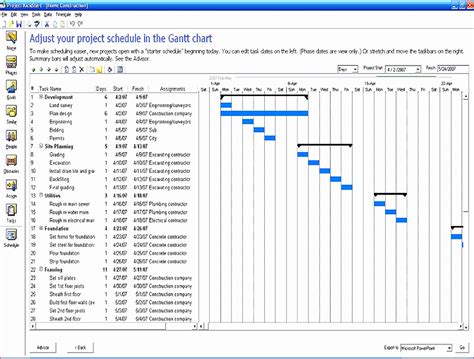 Construction Project Excel Template