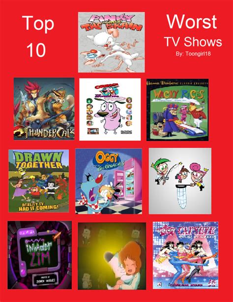 My Top 10 Worst Tv Shows by littledoegiuli95 on DeviantArt