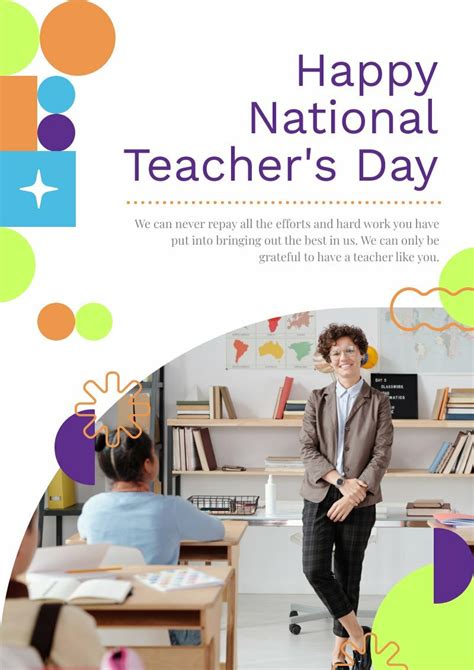 National Teacher Day Poster - Piktochart