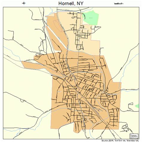 Hornell New York Street Map 3635672