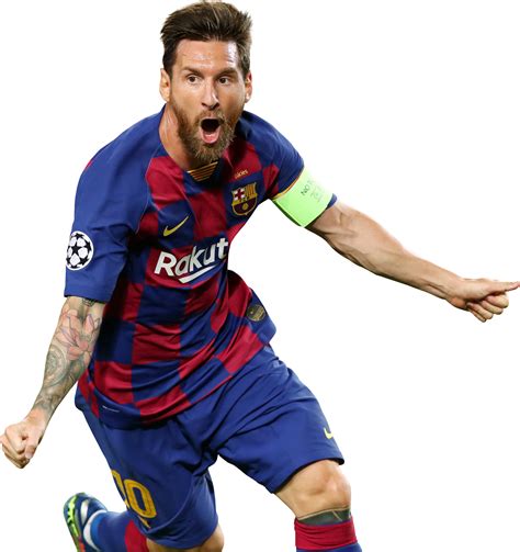 Lionel Messi Barcelona football render - FootyRenders