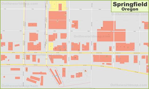 Springfield (Oregon) downtown map