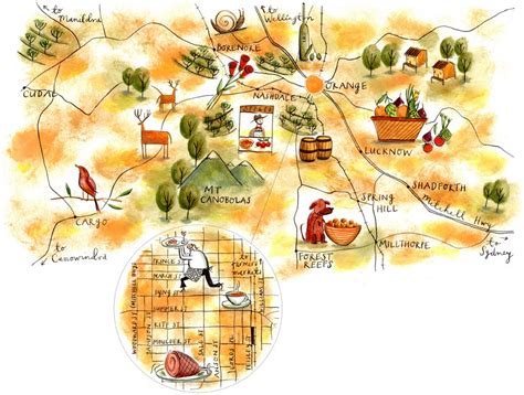 Map of Orange, NSW - Priscilla Nielsen Illustration Art, Illustrations ...