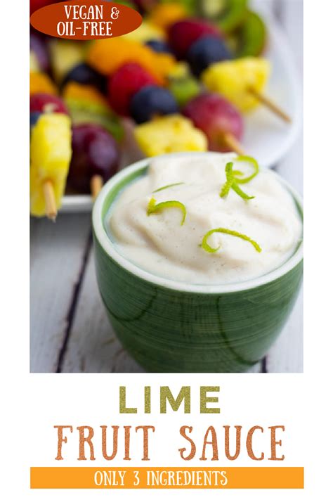 Lime Fruit Sauce | 3-Ingredients | Recipe | Fruit sauce, Healthy vegan ...