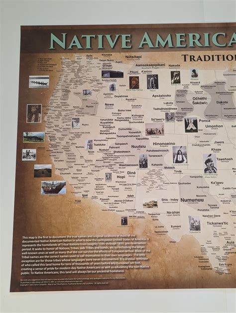 Native American Tribes Map Poster 2023 Version (American Indian Map ...