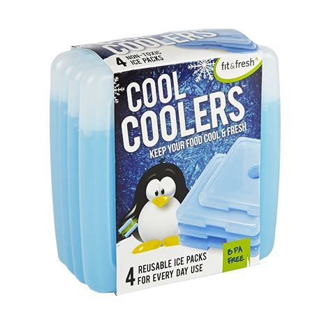 Fit & Fresh Cool Coolers Slim Reusable Ice Packs for Lunch Boxes Best ...