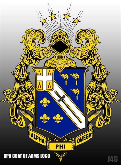 ALPHA PHI OMEGA APO COAT OF ARMS LOGO STICKER VINYL LAMINATED ...