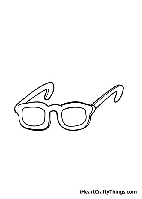 Glasses Drawing - How To Draw Glasses Step By Step