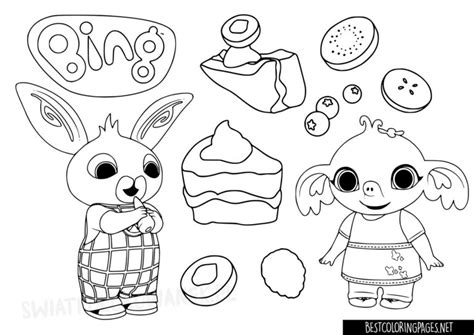 Bing and Sula coloring pages for kids - Free printable coloring pages