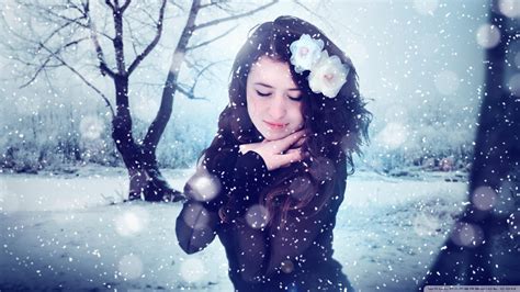 Winter Girl Hd Wallpapers - Wallpaper Cave