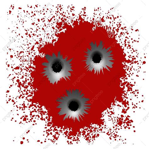 Bullet Hole Vector Art PNG, Set Of Different Bullet Holes Isolated On ...