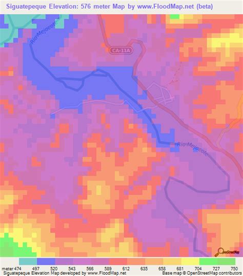 Elevation of Siguatepeque,Honduras Elevation Map, Topography, Contour