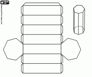 Colorir Prisma heptagonal. Um prisma retangular com um heptágono ...