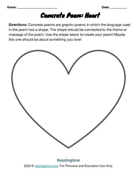 Concrete Poem Examples and Activities - ReadingVine